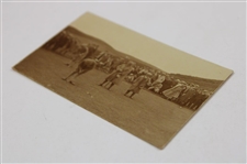 1921 Harry Vardon Match Fifth Green at Gleneagles Putting Photo/Card
