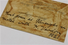 1921 Harry Vardon Match Fifth Green at Gleneagles Putting Photo/Card