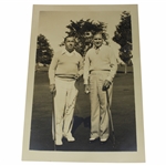 Walter Hagen Signed Sepia Photo with Joe Kirkwood JSA ALOA