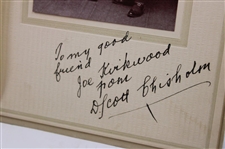 D. Scott Chisholm Signed Golfers In Scottish Regalia Black & White Matted Photo to Joe Kirkwood