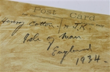 Two (2) 1934 Joe Kirkwood vs Henry Cotton Exhibition Match Postcards