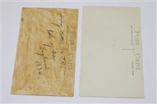 Two (2) 1934 Joe Kirkwood vs Henry Cotton Exhibition Match Postcards