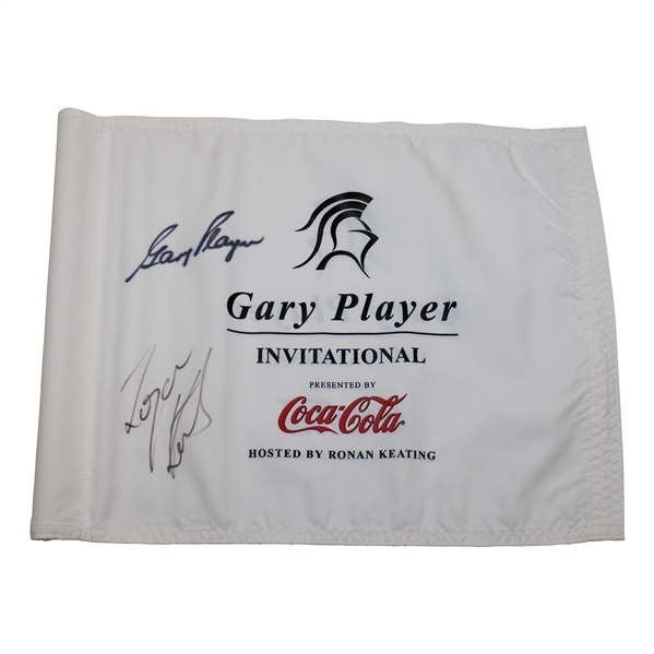 Gary Player & Ronan Keating Signed Gary Player Invitational Course Flag JSA ALOA