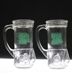 Pair of Classic 'The Green Jacket Restaurant - Home of the Masters' Golf Bag Drinking Glasses