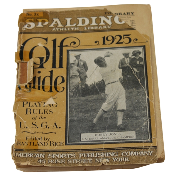 1925 Spaldings Athletic Library No. 3x Golf Guide Playing Rules of The USGA Edited by Grantland Rice
