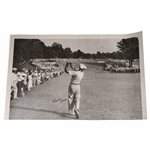 Ben Hogan Signed 1 Iron Shot at The 1950 US Open at Merion Poster JSA ALOA
