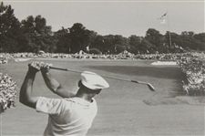 Ben Hogan Signed 1 Iron Shot at The 1950 US Open at Merion Poster JSA ALOA