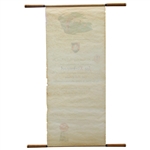 1965 American Golf Hall of Fame Induction Scroll Announcing Joe Kirkwood's Selection