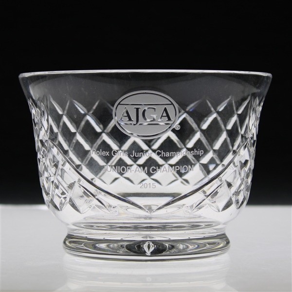 2015 AJGA Rolex Girls Junior Championship Cut Crystal Bowl Trophy - Junior AM Champion