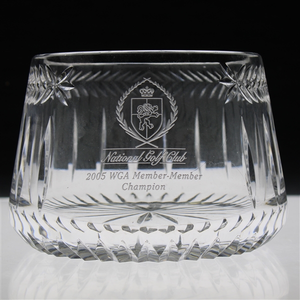 2005 National Golf Club WGA Member - Member Champion Cut Crystal Bowl Trophy