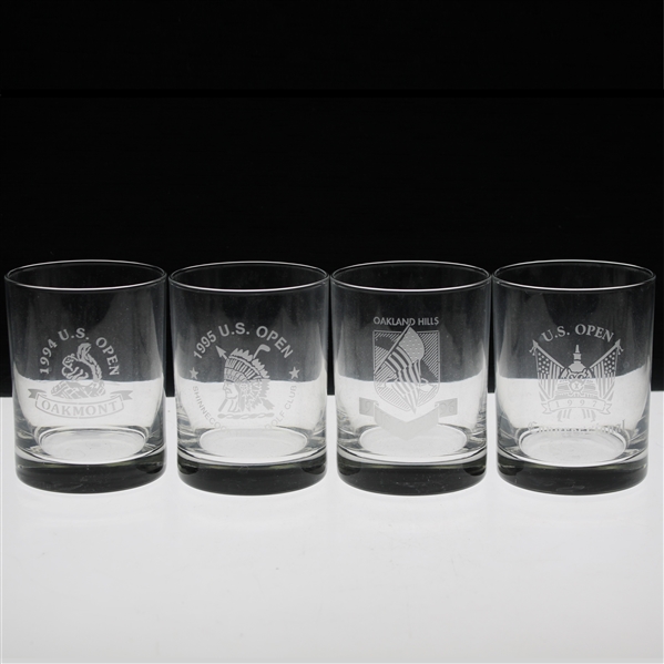 1994-97 US Open Unused Cocktail Glasses (4) w/Box