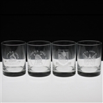 1994-97 US Open Unused Cocktail Glasses (4) w/Box