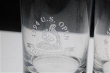 1994-97 US Open Unused Cocktail Glasses (4) w/Box
