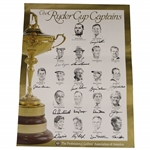 Hogan, Palmer, Nicklaus & Twelve (12) other Ryder Cup Captains Signed Poster JSA ALOA
