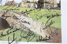 Forty-Six (46) Open Champion Signed St. Andrews Graeme Baxter Print JSA ALOA
