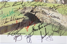 Forty-Six (46) Open Champion Signed St. Andrews Graeme Baxter Print JSA ALOA