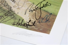 Forty-Six (46) Open Champion Signed St. Andrews Graeme Baxter Print JSA ALOA