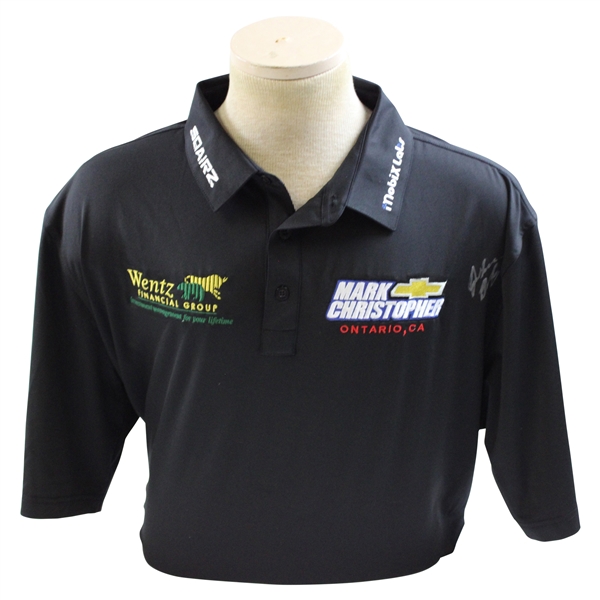 John Daly Signed Personal Straight Down Black Performance 3XL Shirt w/Sponsors JSA ALOA