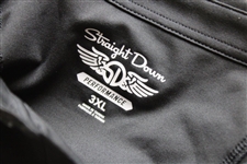 John Daly Signed Personal Straight Down Black Performance 3XL Shirt w/Sponsors JSA ALOA