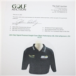 John Daly Signed Personal Straight Down Black Performance 3XL Shirt w/Sponsors JSA ALOA