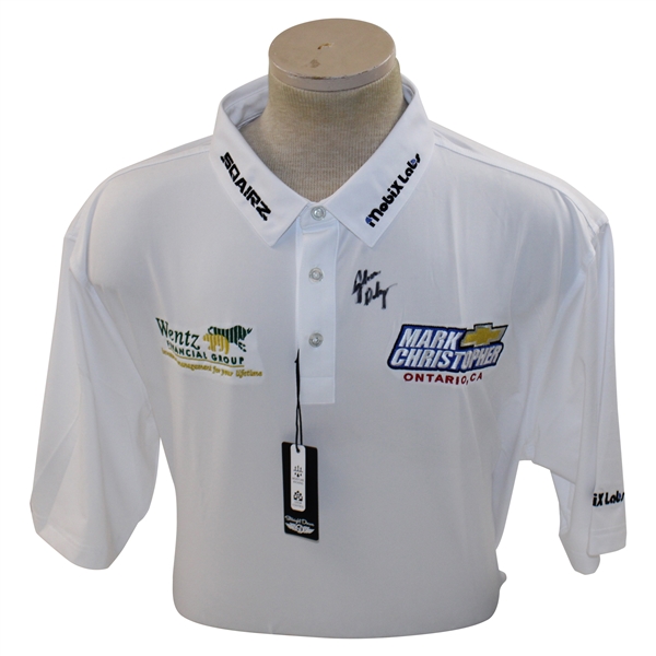 John Daly Signed Personal Straight Down White Performance 3XL Shirt w/Sponsors JSA ALOA