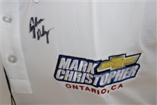 John Daly Signed Personal Straight Down White Performance 3XL Shirt w/Sponsors JSA ALOA