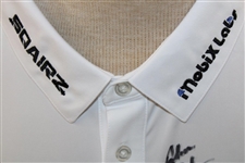 John Daly Signed Personal Straight Down White Performance 3XL Shirt w/Sponsors JSA ALOA