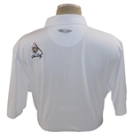 John Daly Signed Personal Straight Down White Performance 3XL Shirt w/Sponsors JSA ALOA