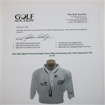 John Daly Signed Personal Straight Down White Performance 3XL Shirt w/Sponsors JSA ALOA