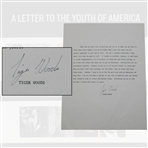 Tiger Woods Signed c1992 Original A Letter to the Youth of America Letter JSA ALOA