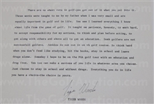 Tiger Woods Signed c1992 Original 'A Letter to the Youth of America' Letter JSA ALOA