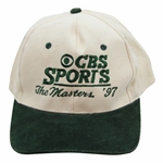 1997 CBS Sports Masters Tan w/Dk Green Embroidered Hat 