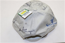 Field Multi-Signed 2013 Masters Stone Caddy Hat JSA ALOA
