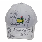 Nicklaus, Spieth & Nine (9) other Masters Champs Multi-Signed Undated Masters White Hat JSA ALOA