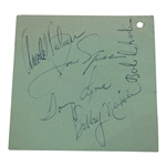 Champ Lema, Palmer, Nicklaus, Charles & Nichols Signed 1965 Buick Open Wednesday Ticket #599 JSA ALOA