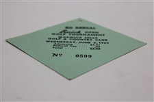 Champ Lema, Palmer, Nicklaus, Charles & Nichols Signed 1965 Buick Open Wednesday Ticket #599 JSA ALOA