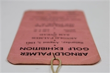 Arnold Palmer Signed 1961 Arnold Palmer vs Sam Snead Golf Exhibition Ticket #649 JSA ALOA