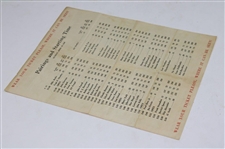 1949 Masters Tournament Sunday Final Rd Pairing Sheet - Sam Snead Winner