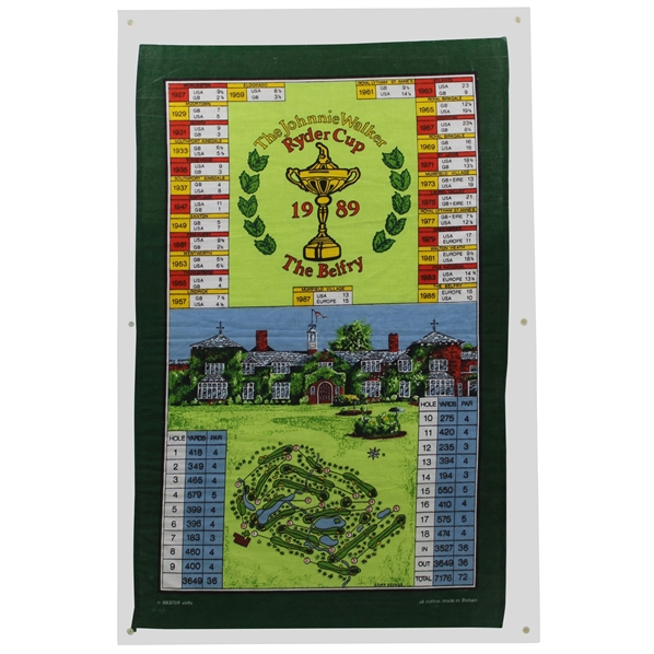 1989 Ryder Cup at The Belfry Towel w/Results History, Clubhouse, Scorecard, Layout & more