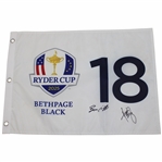 Team USAs Ben Griffin & Harris English Signed 2025 Ryder Cup at Bethpage Black Flag JSA ALOA
