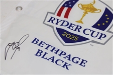 Team Europe's Justin Rose Signed 2025 Ryder Cup at Bethpage Black Flag JSA ALOA