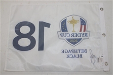 Team Europe's Justin Rose Signed 2025 Ryder Cup at Bethpage Black Flag JSA ALOA
