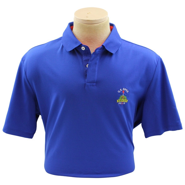 2013 US Open at Merion Deep Blue Ralph Lauren Golf Shirt  - Size Large