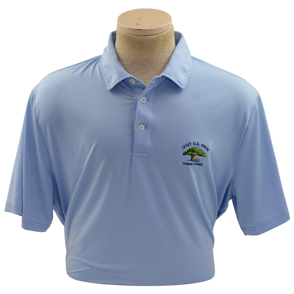 2021 US Open at Torrey Pines Light Blue Ralph Lauren Golf Shirt - Size Large