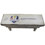Paul Azinger Signed Personal 2018 Past Ryder Cup Captains Gifted Wood Foot Bench JSA ALOA