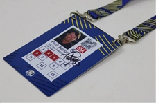 Paul Azinger Signed Personal 2023 Ryder Cup Team USA Past Captain Badge/Credential JSA ALOA