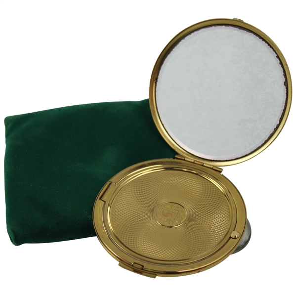 Classic Augusta National GC Masters Ladies Compact in Original Green Felt Pouch