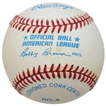 Mickey Mantle Signed Rawlings Official American League Baseball w/'No. 7' JSA ALOA