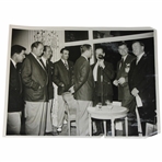 1949 Ryder Cup Team USA Being Interviewed by BBC at Reception at Savoy Press Photo - September 9th