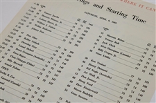 1963 Masters Tournament Thursday, Friday & Saturday Pairing Sheets - Jack's First Masters Win